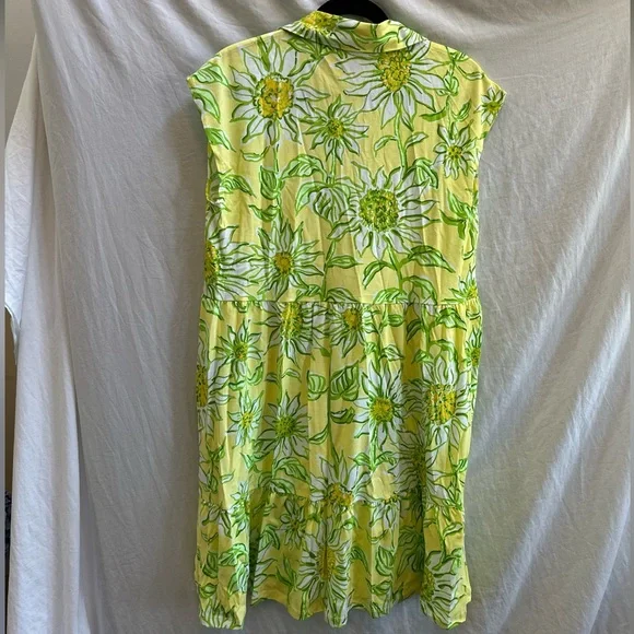 Lilly Pulitzer Yellow and Green Floral Midi Dress - Picture 14 of 14
